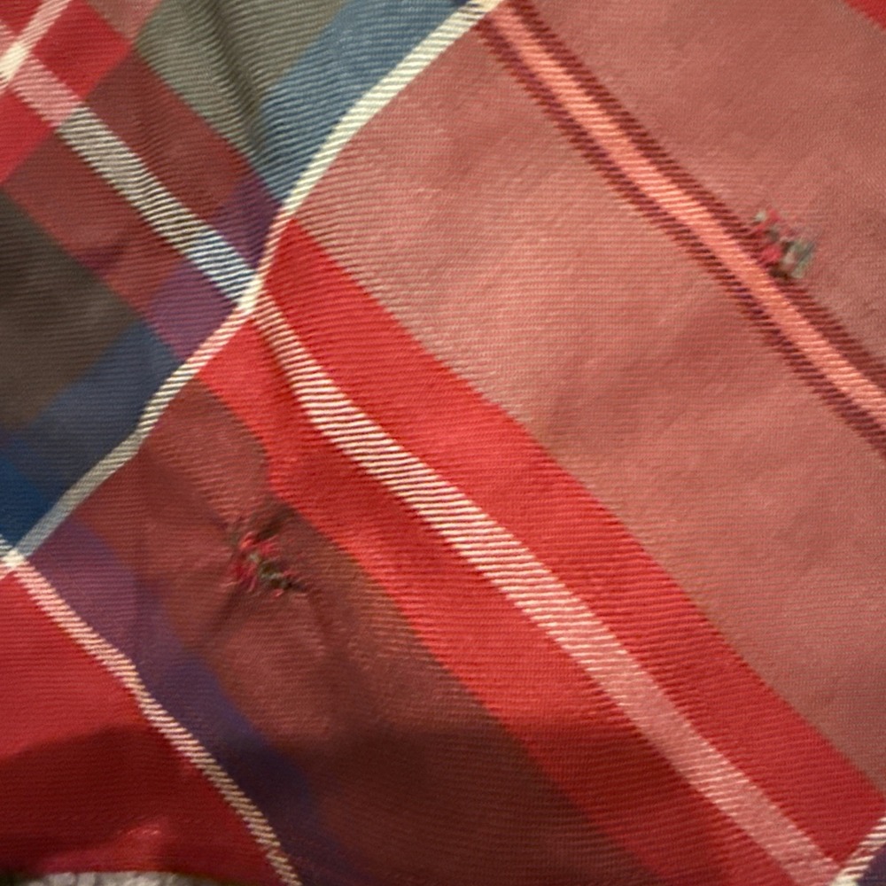 Lauren Ralph Lauren Red Tartan Plaid Wool Maxi Skirt Size 6 Vintage Repair - Picture 2 of 8